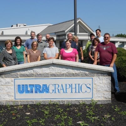 photo of Lancaster Ultra Graphics and Avanti's implementation team outside their offices in Lancaster, PA