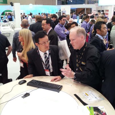 Photo of Stephen McWilliam at Drupa in Germany 2012